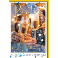 Geburtstag Glückwunschkarte mit Umschlag Prost mit...