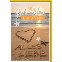 Geburtstag Glückwunschkarte mit Umschlag Herz im...