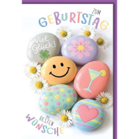 Geburtstag Glückwunschkarte mit Umschlag bunt...
