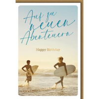 Geburtstag Glückwunschkarte mit Umschlag Surfer im...