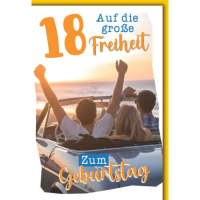 18. Geburtstag Glückwunschkarte mit Umschlag Caprio...