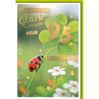 95. Geburtstag Glückwunschkarte mit Umschlag...