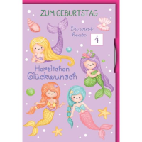 Kinderzahlengeburtstag Drehrad Glückwunschkarte mit...