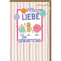 Geburtstag Glückwunschkarte mit Umschlag...