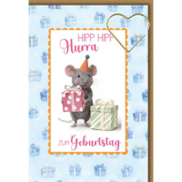 Geburtstag Glückwunschkarte mit Umschlag Maus mit...