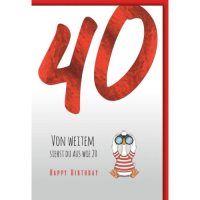 40. Geburtstag Glückwunschkarte mit Umschlag Ente...