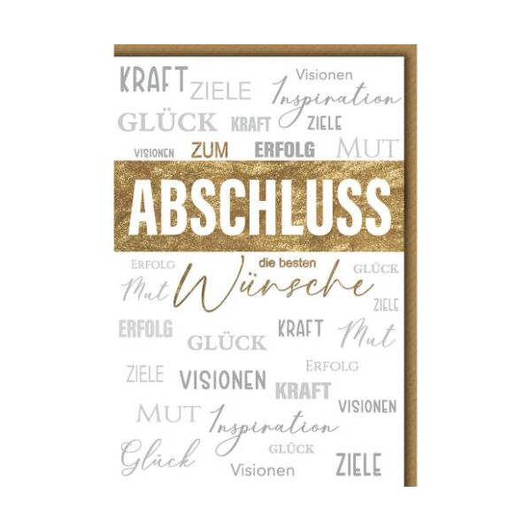 Abschluss Glückwunschkarte mit Umschlag Verschiedene Glückwünsche