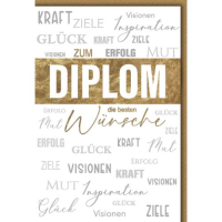 Diplom Glückwunschkarte mit Umschlag Verschiedene...