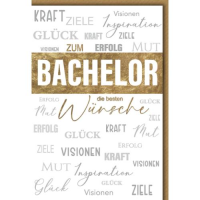 Bachelor Glückwunschkarte mit Umschlag Verschiedene...