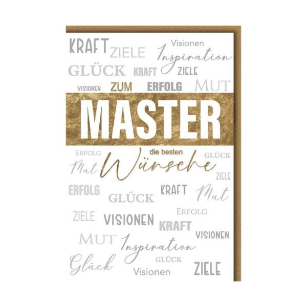 Master Glückwunschkarte mit Umschlag Verschiedene Glückwünsche