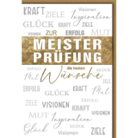 Meisterprüfung Glückwunschkarte mit Umschlag...