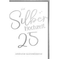 Silberhochzeit 25. Hochzeitstag Glückwunschkarte mit...