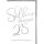 Silberhochzeit 25. Hochzeitstag Glückwunschkarte mit Umschlag silberner Schriftzug Zur Silberhochzeit 25 Herzliche Glückwünsche