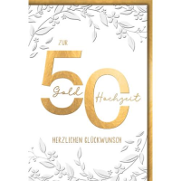 Goldhochzeit 50. Hochzeitstag Glückwunschkarte mit...