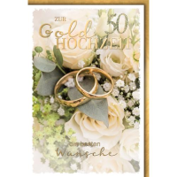 Goldhochzeit 50. Hochzeitstag Glückwunschkarte mit...