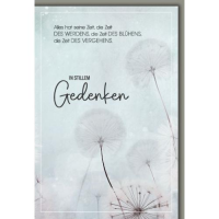 Trauer Beileid Kondolenzkarte mit Umschlag In stillem...