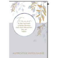 Trauer Beileid Kondolenzkarte mit Umschlag Aufrichtige...