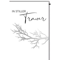 Trauer Beileid Kondolenzkarte mit Umschlag In stiller...