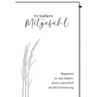 Trauer Beileid Kondolenzkarte mit Umschlag In tiefem...