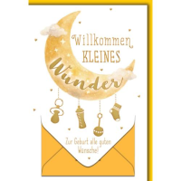 Geburt Baby Geldkarte Glückwunschkarte mit Umschlag...