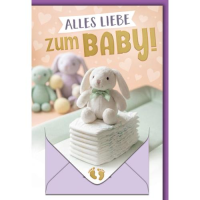 Geburt Baby Geldkarte Glückwunschkarte mit Umschlag...