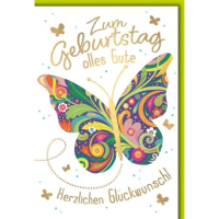 Geburtstag Glückwunschkarte mit Umschlag...