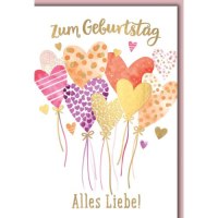 Geburtstag Glückwunschkarte mit Umschlag Ballons...