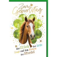Geburtstag Glückwunschkarte mit Umschlag Pferd im...