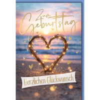 Geburtstag Glückwunschkarte mit Umschlag leuchtendes...