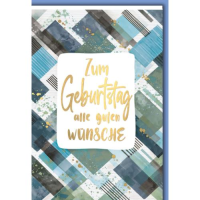 Geburtstag Glückwunschkarte mit Umschlag blaues...