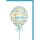 Geburtstag Glückwunschkarte mit Umschlag Luftballon mit Schriftzug Happy Birthday