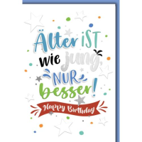 Geburtstag Glückwunschkarte mit Umschlag Älter...