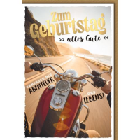 Geburtstag Glückwunschkarte mit Umschlag Motorrad,...