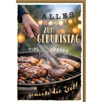 Geburtstag Glückwunschkarte mit Umschlag Grill, Viel...