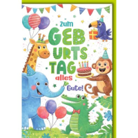 Kindergeburtstag Glückwunschkarte mit Umschlag...