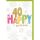 40. Geburtstag Glückwunschkarte mit Umschlag "Happy" mit kleinen Blümchen Happy birthday!