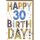 30. Geburtstag Glückwunschkarte mit Umschlag Buchstaben mit Mustern Happy Birthday!