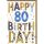 80. Geburtstag Glückwunschkarte mit Umschlag Buchstaben mit Mustern Happy Birthday!