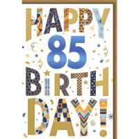 85. Geburtstag Glückwunschkarte mit Umschlag...