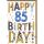 85. Geburtstag Glückwunschkarte mit Umschlag Buchstaben mit Mustern Happy Birthday!