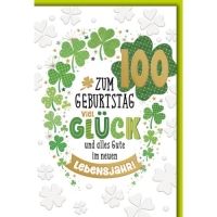 100. Geburtstag Glückwunschkarte mit Umschlag...