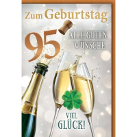 95. Geburtstag Glückwunschkarte mit Umschlag...