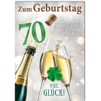 70. Geburtstag große A4 XXL Glückwunschkarte...