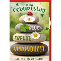 Zahlengeburtstag Drehzahl Glückwunschkarte mit...
