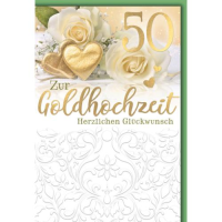 Goldhochzeit 50. Hochzeitstag Glückwunschkarte mit...