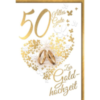 Goldhochzeit 50. Hochzeitstag Glückwunschkarte mit...