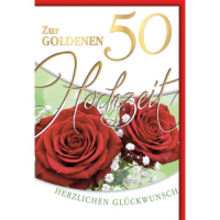 Goldhochzeit 50. Hochzeitstag Glückwunschkarte mit...