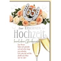 Eiserne Hochzeit 65. Hochzeitstag Glückwunschkarte...