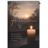 Trauer Kondolenz Beileidskarte mit Umschlag In stiller...