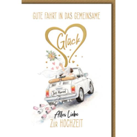 Hochzeit Glückwunschkarte mit Umschlag Ehepaar in...